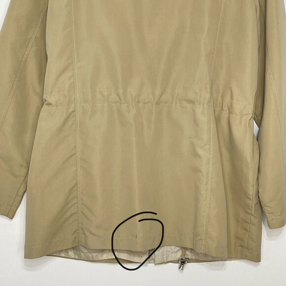 Totes Lightweight Windbreaker Jacket Size M Tan Full Zip and snaps No Hood women - Picture 11 of 16